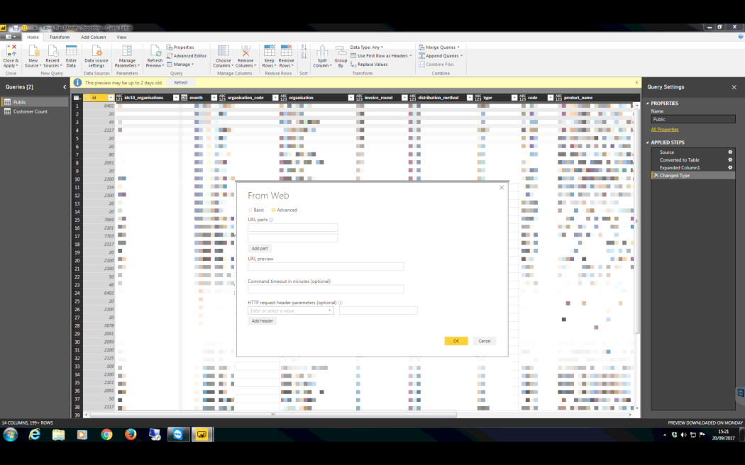 Power BI - web setup