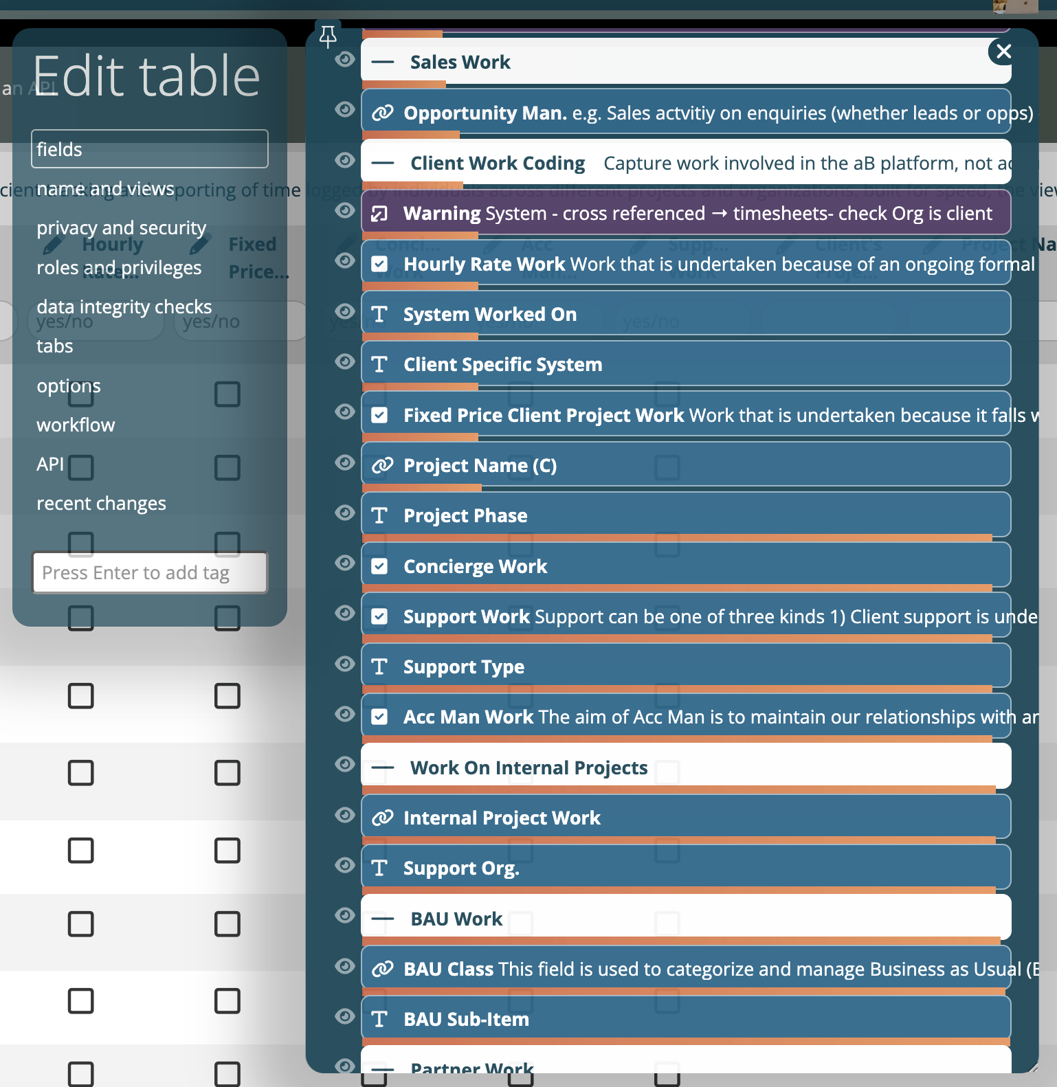 table slowdown contributors